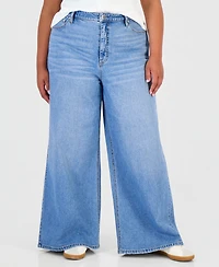 On 34th Trendy Plus Wide-Leg Jeans, Macy's Exclusive