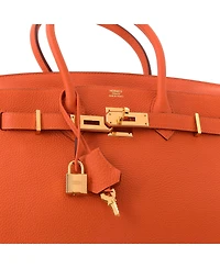Pre-Owned Hermes Birkin Handbag Togo with Gold Hardware