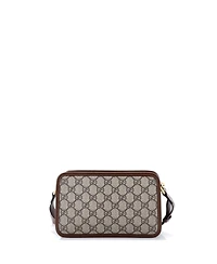 Pre-Owned Gucci Mini Interlocking G Patch Camera Bag Gg Coated Canvas