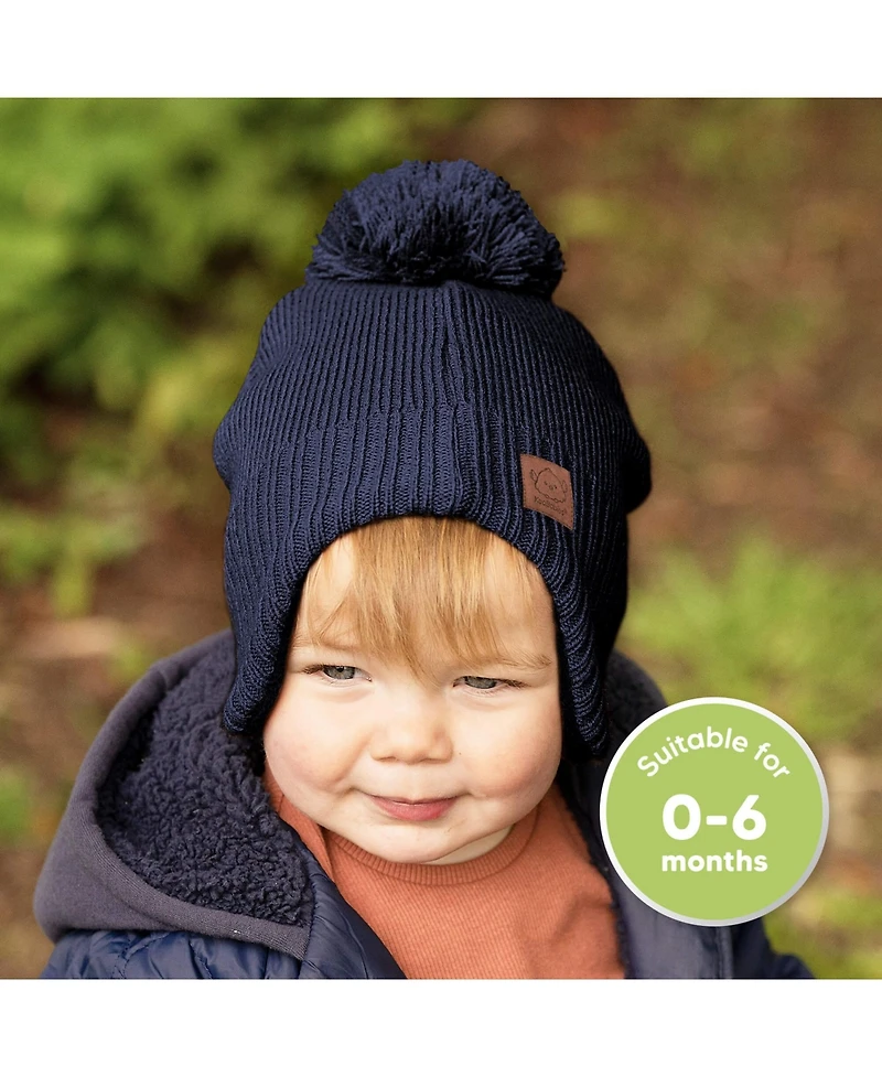 KeaBabies Muff Baby Beanie, Hat for Boys, Girls, Winter Hats Kids, Newborn, Infant, Toddler 0-36 months