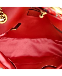 Pre-Owned Gucci Medium Gg Marmont Flap Bag Matelasse Floral Jacquard