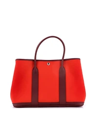 Pre-Owned HERMES 36 Garden Party Tote Toile and Leather