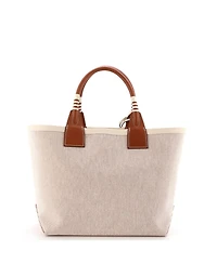 Pre-Owned HERMES 25 Sac Steeple Tote Toile with Leather