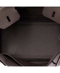 Pre-Owned HERMES Birkin 25 Handbag Grey Swift with Palladium Hardware