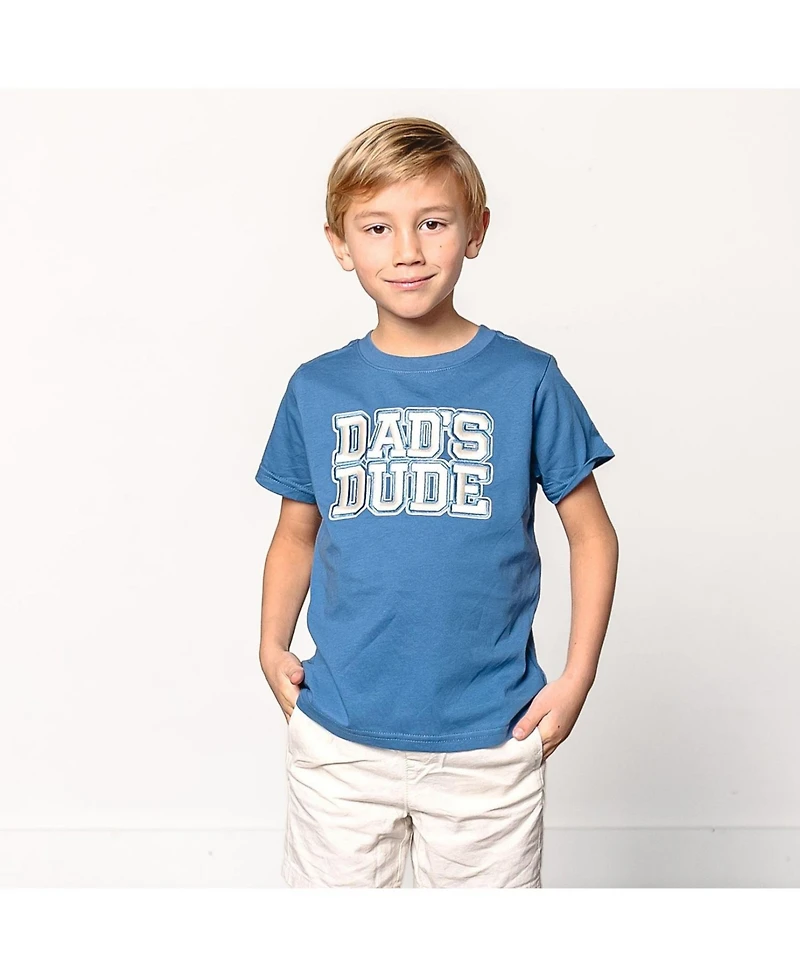 Sweet Wink Toddler Boys Dad's Dude Patch Short Sleeve T-Shirt
