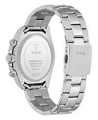 Guess Men's Silver-Tone Chronograph Watch, 42mm