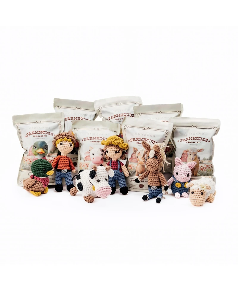 Hearth & Harbor Amigurumi Crochet Kit for Beginners Adults and Kids, Learn to an Easy Stuffed Animal
