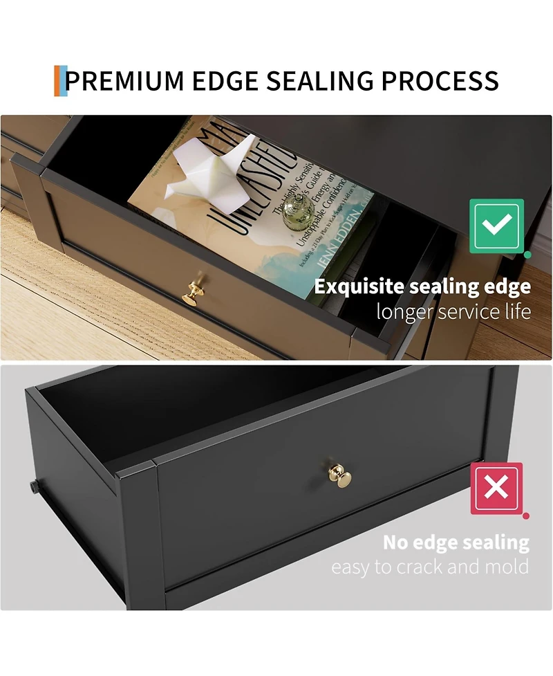 gaomon 6 Drawer Modern Dresser 54 Inch Wide Deep Drawers for Bedroom