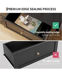 gaomon 6 Drawer Modern Dresser 54 Inch Wide Deep Drawers for Bedroom