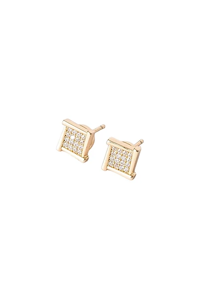 Classicharms Atlas Crystal Square Stud Earrings