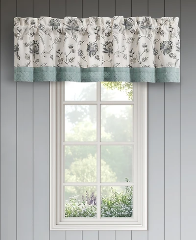 J Queen New York Blossom View Window Straight Valance, 21.25" x 88"