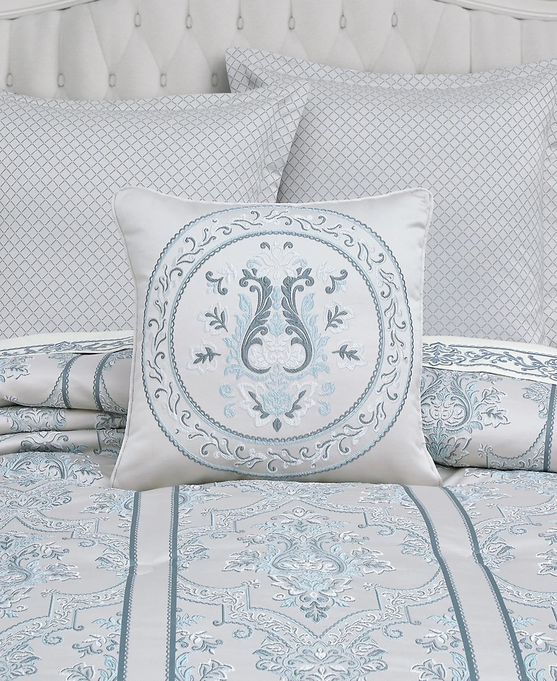 J Queen New York Boulevard Square Embellished Decorative Pillow, 18" x 18"