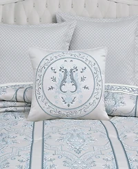 J Queen New York Boulevard Square Embellished Decorative Pillow, 18" x 18"