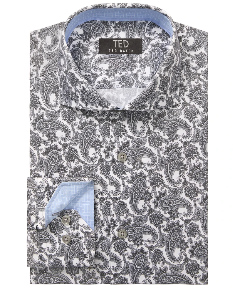 Ted Baker Men's Patterned Slim Fit Dress Shirt