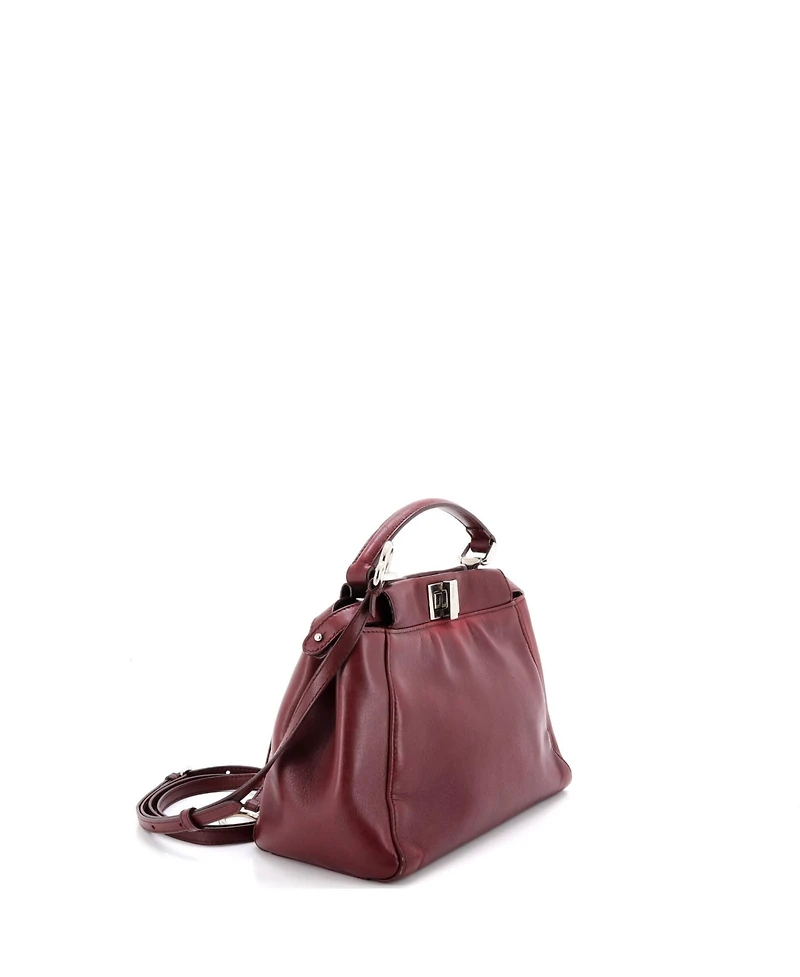 Pre-Owned Fendi Mini Peekaboo Bag Leather