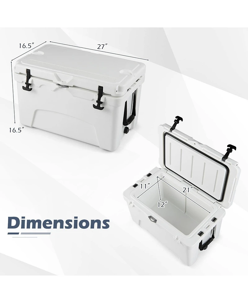 Sugift 45 Quart Portable Hard Cooler with Long Lasting Insulation