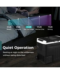 Sugift 12V Portable Car Refrigerator 42 Quart with Touch Panel