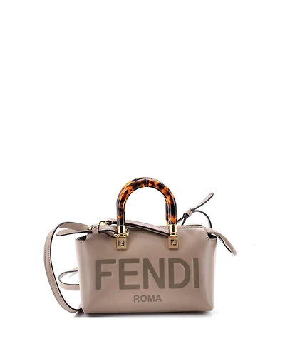 Pre-Owned Fendi Mini Logo By The Way Top Handle Bag Embossed Leather