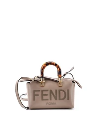 Pre-Owned Fendi Mini Logo By The Way Top Handle Bag Embossed Leather