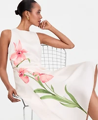 I.n.c. International Concepts Women's Printed Asymmetric Hem Midi Dress, Macy's Exclusive