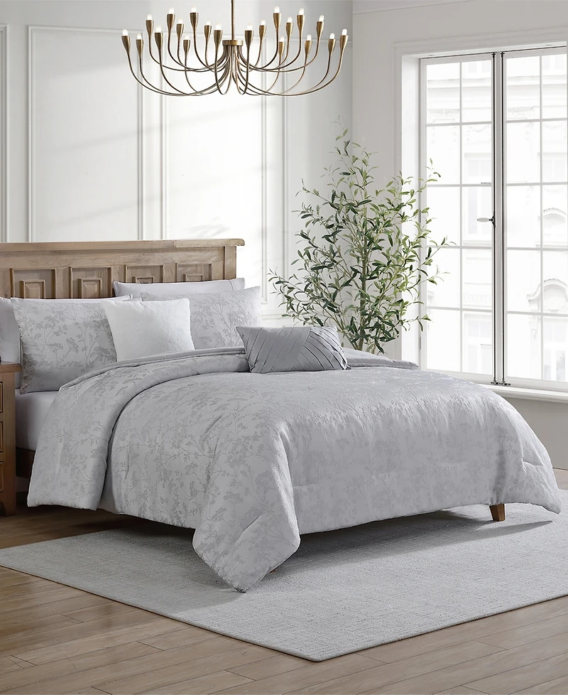 Vcny Home Nikka Jacquard Floral 5-Pc. Comforter Set