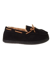 Beverly Hills Polo Club Big Boys Moccasins Slippers Classic Fuzzy Lining Cozy Indoor/Outdoor Sole SlipOn Comfort (Little / Kid)