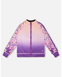 Deux par Little | Big Girl Polyester Full Zip Reversible Athletic Cardigan