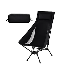 Sugift High Back Portable Camping Chair with Carry Bag and Pillow