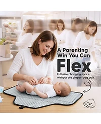 KeaBabies Flex Portable Changing Pad for Baby, Travel, Foldable Large Waterproof Baby Diaper Mat Bag