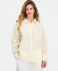 And Now This Petite Cotton Gingham Button-Front Shirt, Macy's Exclusive