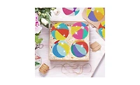 JDiction Diy Beach Ball Diamond Painting Coasters (6 Pcs) with Holder, Non-Slip Cork Base, Ideal for Home Decor and Gifting
