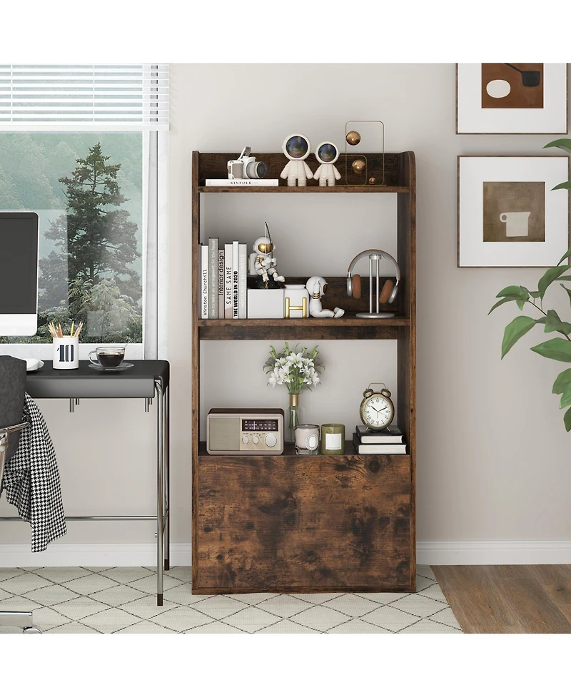 Slickblue 3 Tier Freestanding Bookshelf with Open Shelves for Storage