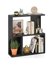 Sugift Three Tier Bookshelf with Open Display Shelves for Small Space