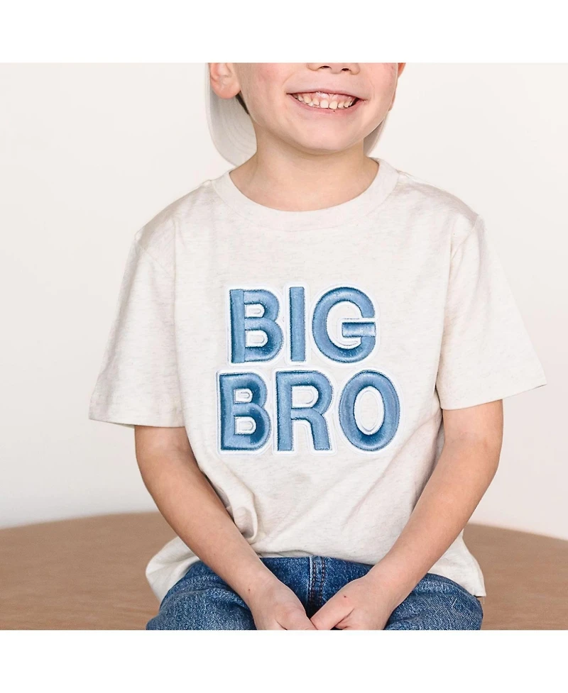 Sweet Wink Toddler Boys Bro Embroidered Patch Short Sleeve T-Shirt