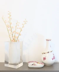 Classic Touch Double Wall Crystal Bud Vase