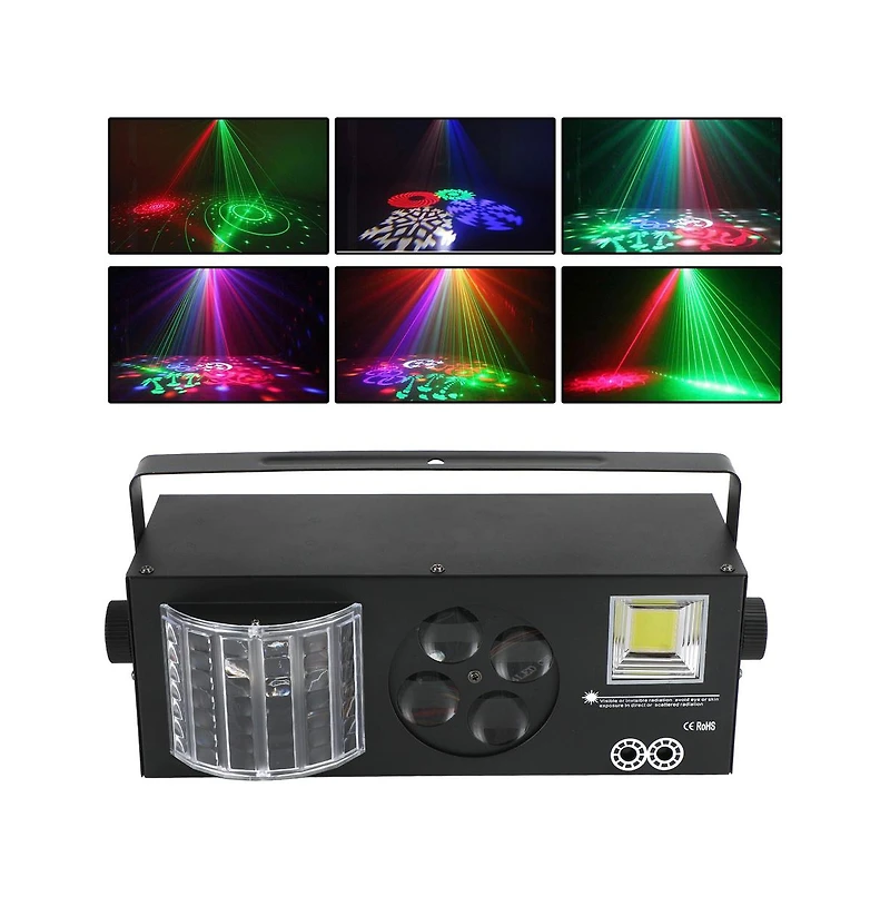 Artudatech 80W Rgbw Stage Light with Beam, Pattern, Laser and Strobe
