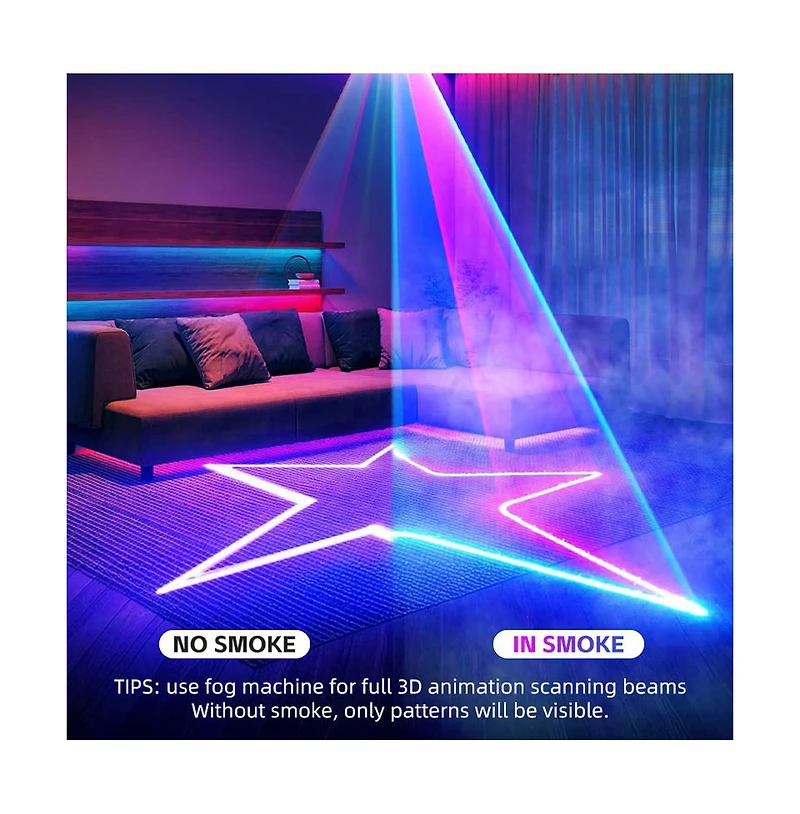 Artudatech 6-Effect Rgb Laser Stage Light with 5D Pulsed Illusion