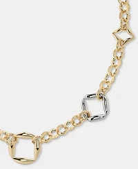 Karl Lagerfeld Paris Puffy Geometric Link Collar Necklace, 16" + 3" extender