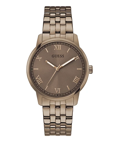 Guess Men's Coffee-Tone Stainless Steel Watch, 40mm