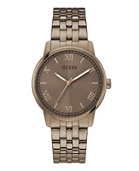 Guess Men's Coffee-Tone Stainless Steel Watch, 40mm