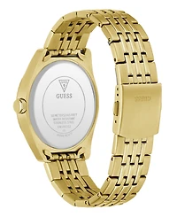 Guess Men's Gold-Tone Stainless Steel Multi-Function Watch, 44mm