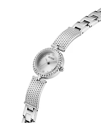 Guess Women's Silver-Tone Stainless Steel Watch, 24mm