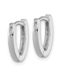 Curata Jewelry 18k Yellow or White Gold 0.16cttw Diamond Wishbone Hoop Earrings -15x12mm .16 dwt