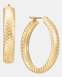 Lauren Ralph Lauren Textured Oval Hoop Earrings