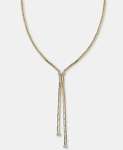 Lauren Ralph Lauren Pave Bead Lariat Necklace