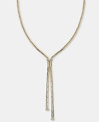Lauren Ralph Lauren Pave Bead Lariat Necklace