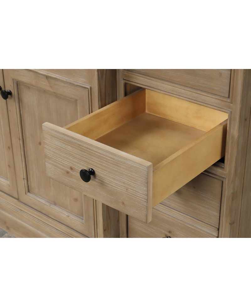 Ari Bath 60" Kelly, Weathered Fir Finish, Engineered Quartz Countertop