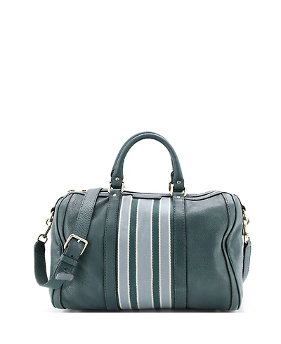 Pre-Owned Gucci Medium Vintage Web Boston Bag Leather