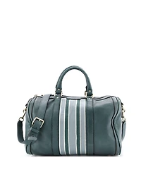 Pre-Owned Gucci Medium Vintage Web Boston Bag Leather