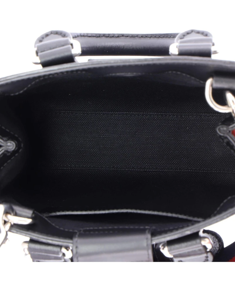 Pre-Owned Gucci Mini Convertible Web Open Tote Gg Coated Canvas